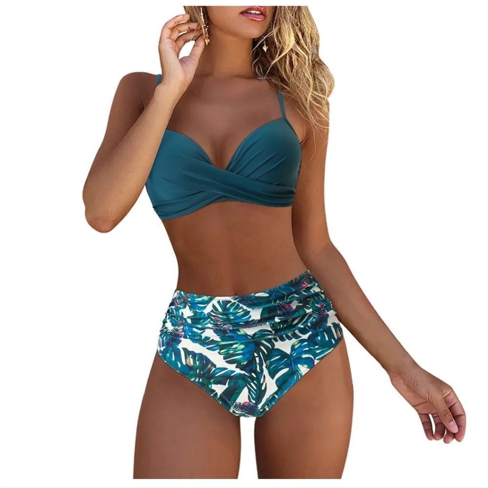 🆕️Teal Floral 2 Piece Bikini